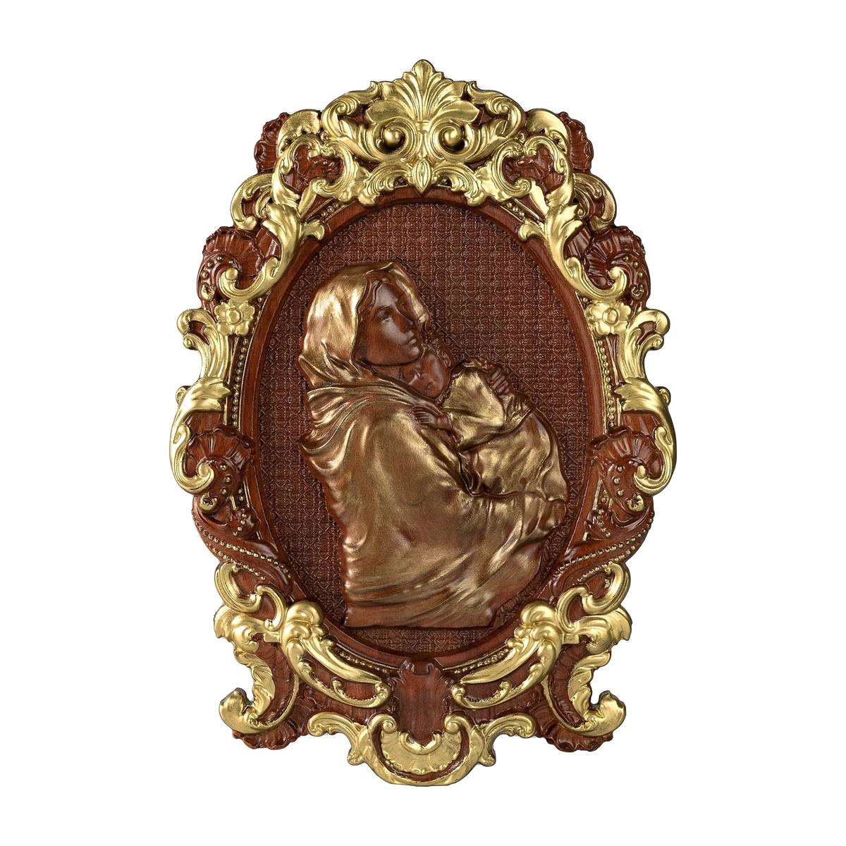 Our Lady & Child Wooden Plaque: A Christian Symbol of Mary’s Love & Christ’s Humble Birth