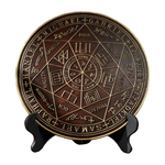 Seven Angels Disc Wood Carving