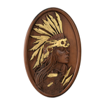 50% Off Today!Native American Indian woman natural wood carving decoration, native day gift