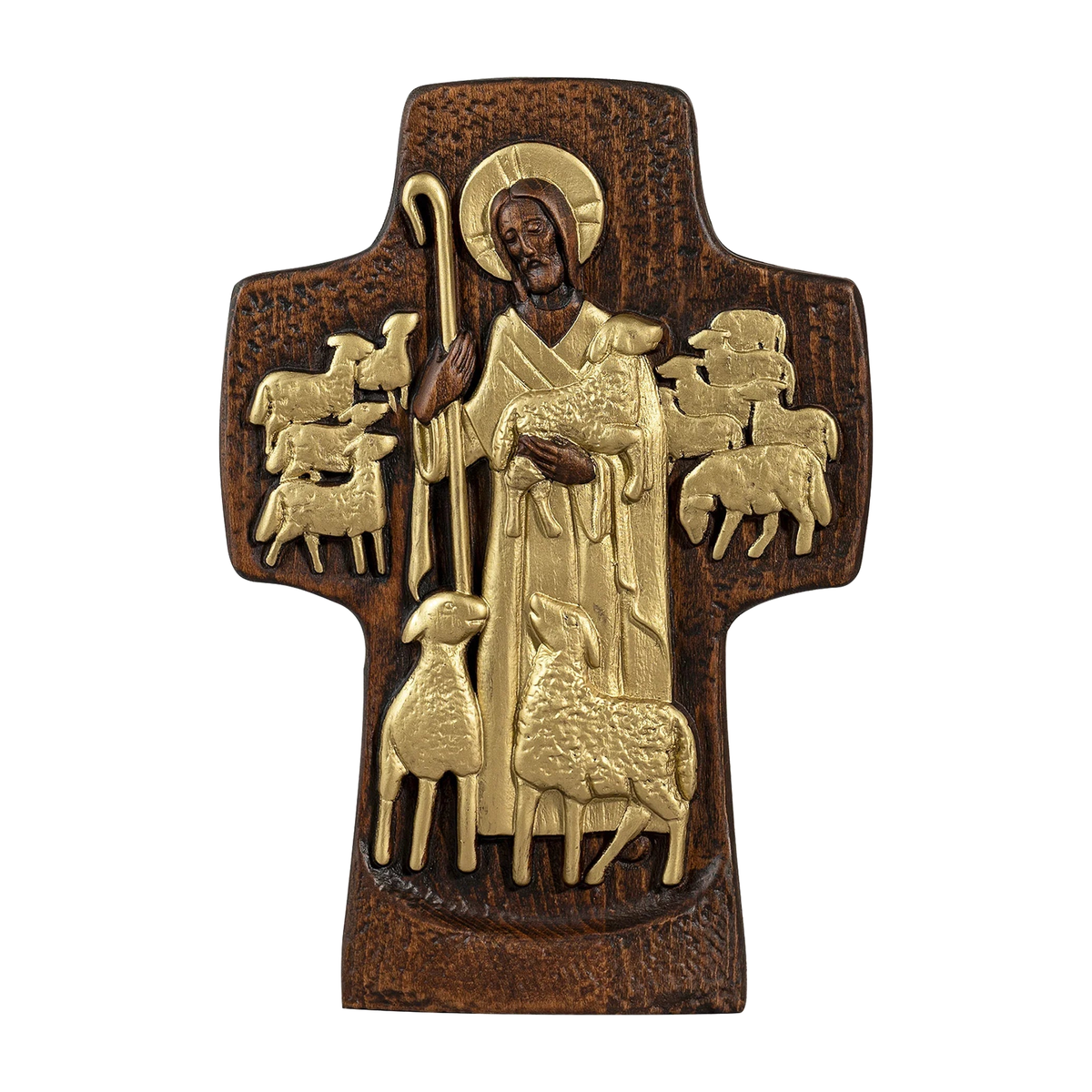 Good Shepherd Wooden Cross: A Religious Gift of Endless Care & Guidance