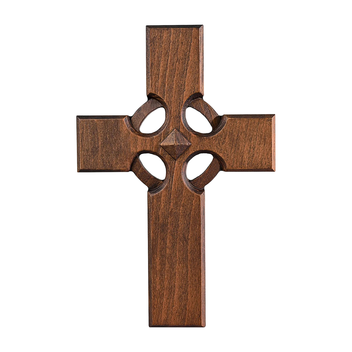 Irish Celtic Cross Wooden Hand Carved Cross for Wall Decor, Religious Gift Cross