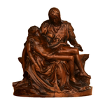 Michelangelo's Madonna and Child of Mercy Wooden Tabletop Arrangement