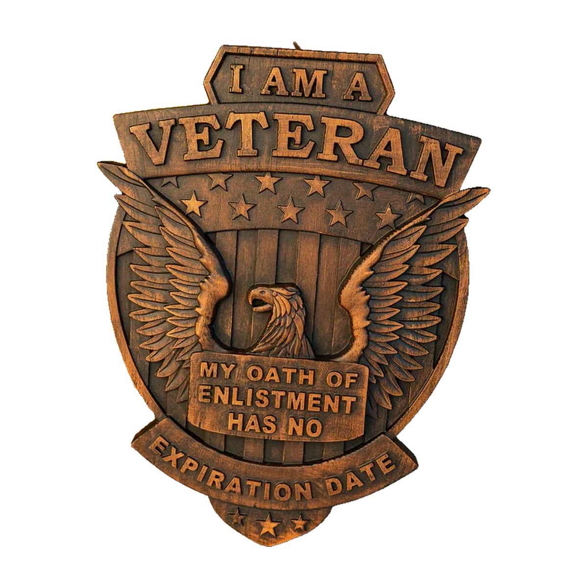 'I'm a Veteran' Wooden Wall Decor