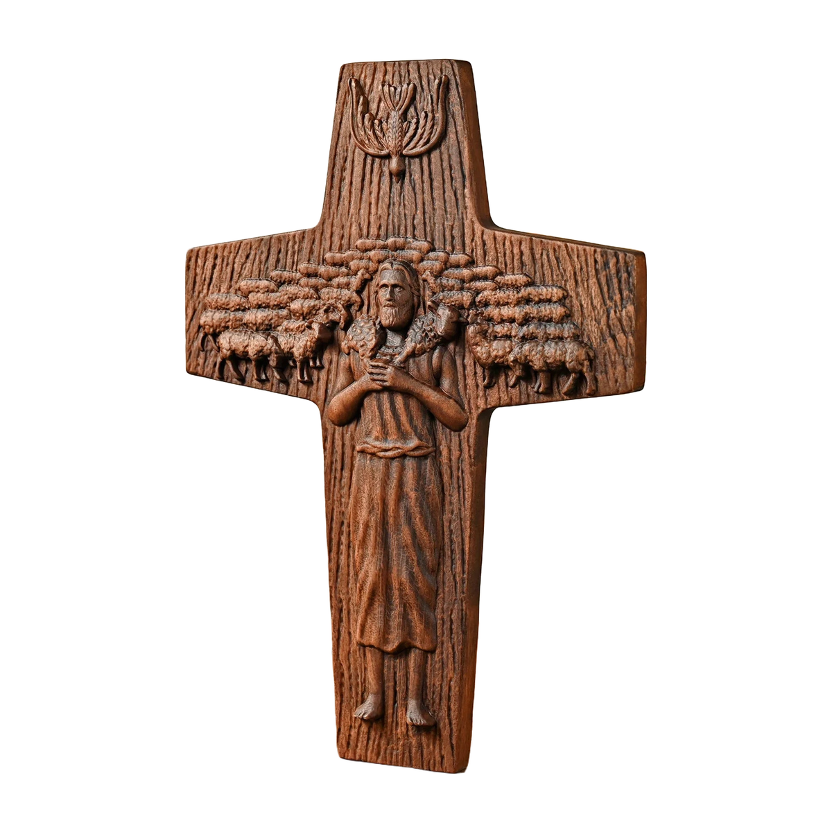 “Good Shepherd” Jesus Shepherd Wooden Wall Hanging