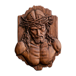 Jesus Crown of Thorns Beechwood Sculpture