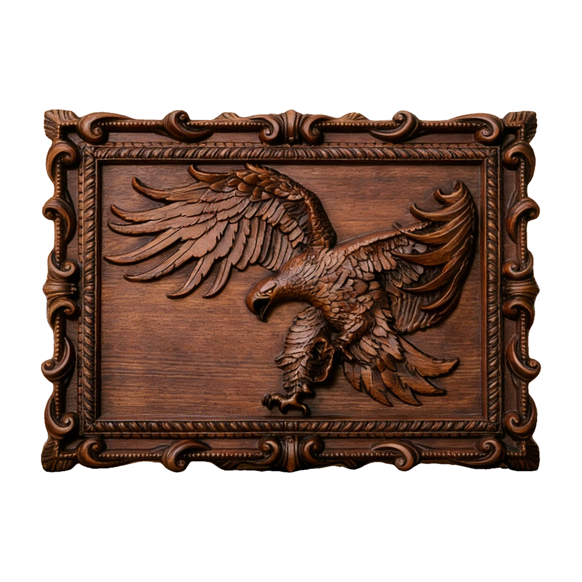 Hand-Carved Beech Wood Eagle Art: For the Bold & Spirited