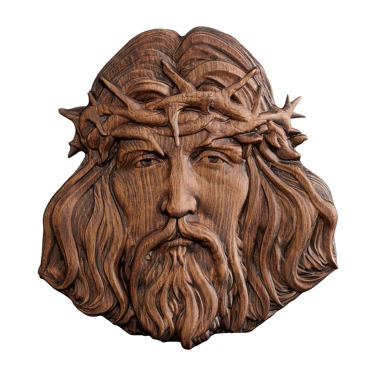 Handcrafted Beechwood Jesus Thorn Crown Wall Hanging — A Sacred Reminder of His Everlasting Love