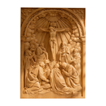 Handcarved Beechwood Crucifix Relief — Let His Sacrifice Settle Into Your Days