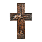 mokarve 6 inches Savior Jesus Cross Wood carving - Mini version