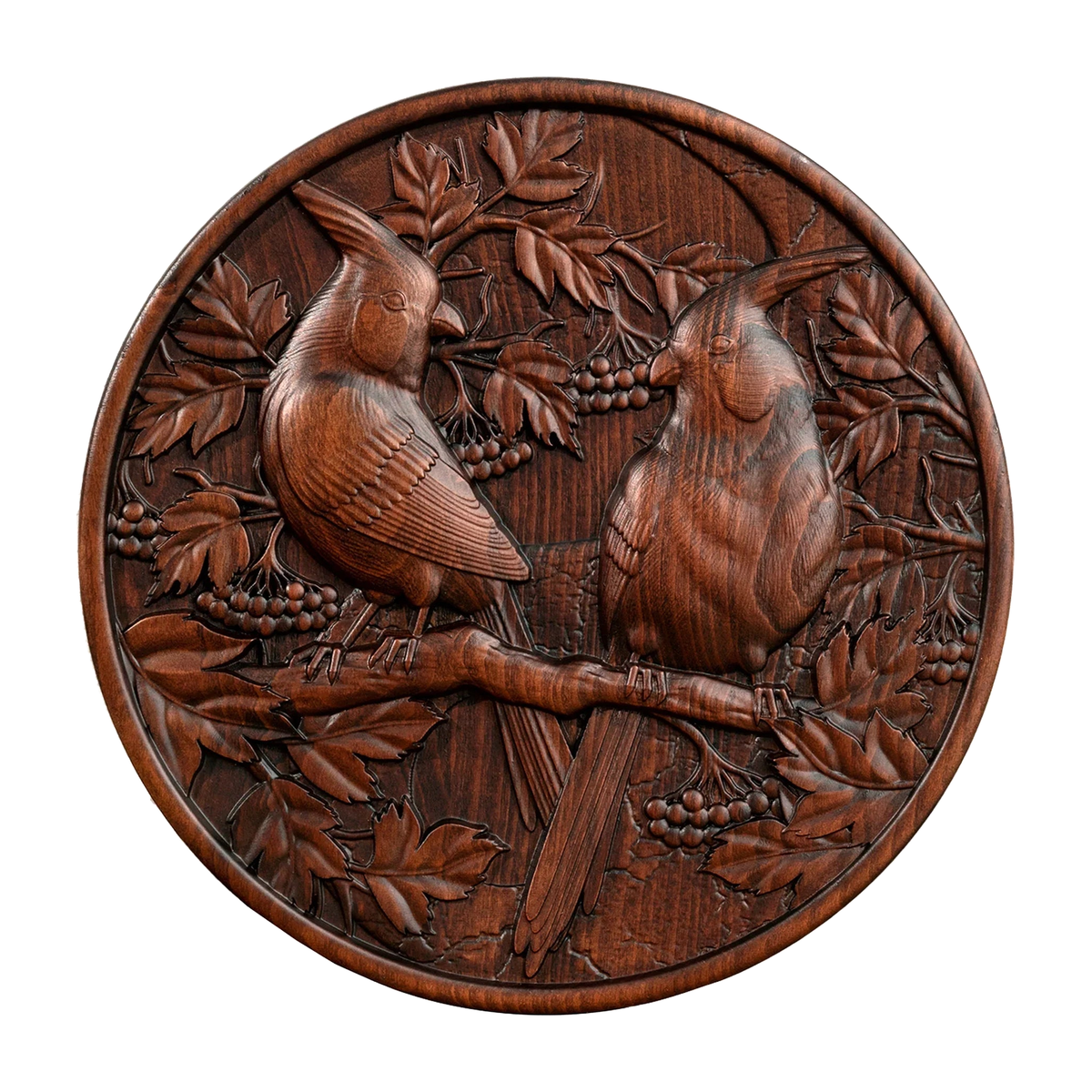 Red Cardinal Couple Hand-Carved Wood Figurine: A Symbol of Hope & Spiritual Connection