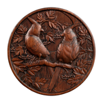 Red Cardinal Couple Hand-Carved Wood Figurine: A Symbol of Hope & Spiritual Connection