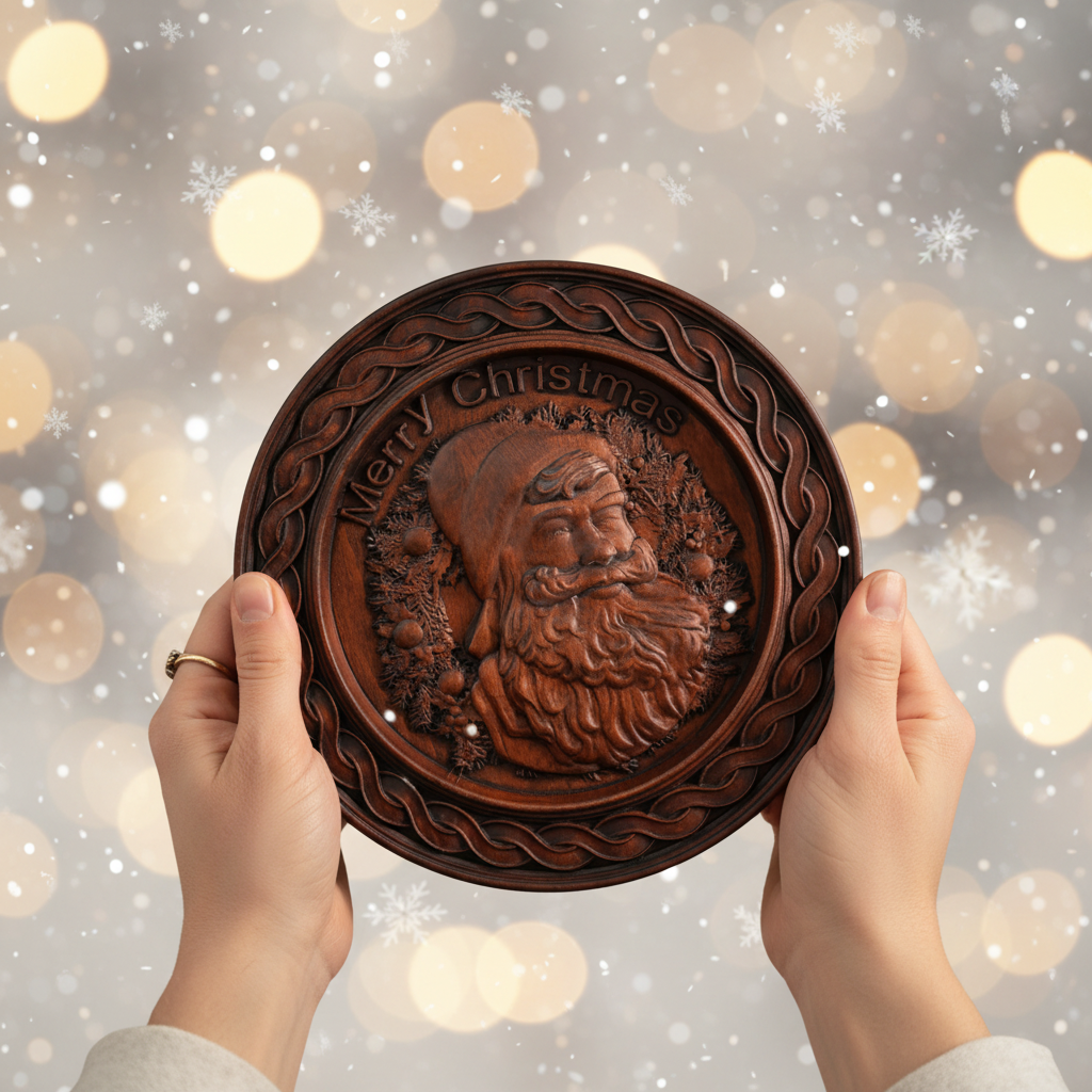 Santa Claus Wooden Wall Decoration detail photo 1 for wood home decor display